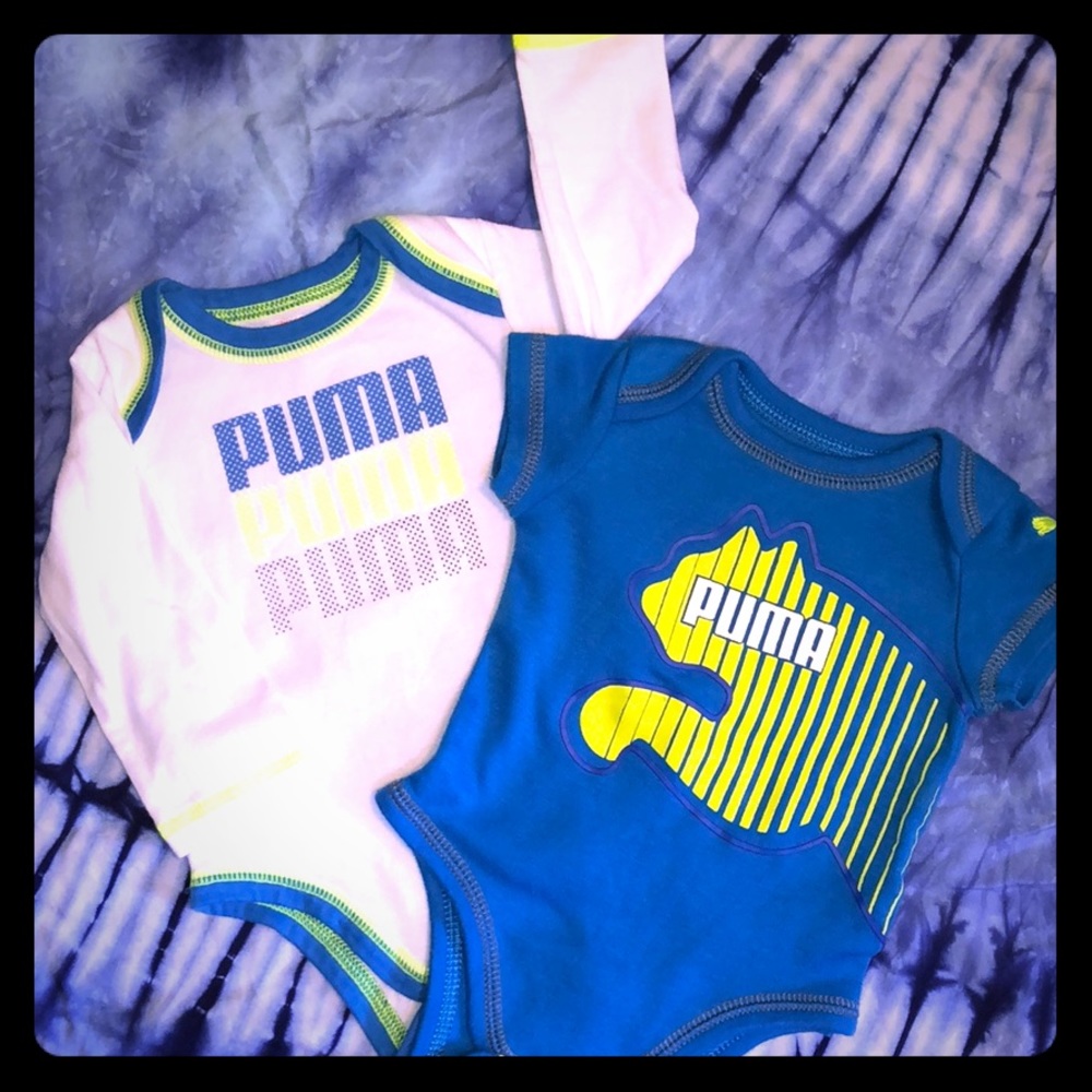 Puma 0-3m Short & Long sleeved Onesies